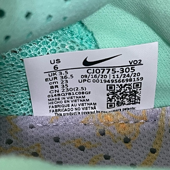 Nike Women's 6 Superrep Cycling Shoes CJ0775 Sneakers Mint Green Shoes - Picture 6 of 6